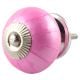 Solid Dark Neon Pink Ceramic Drawer Knob